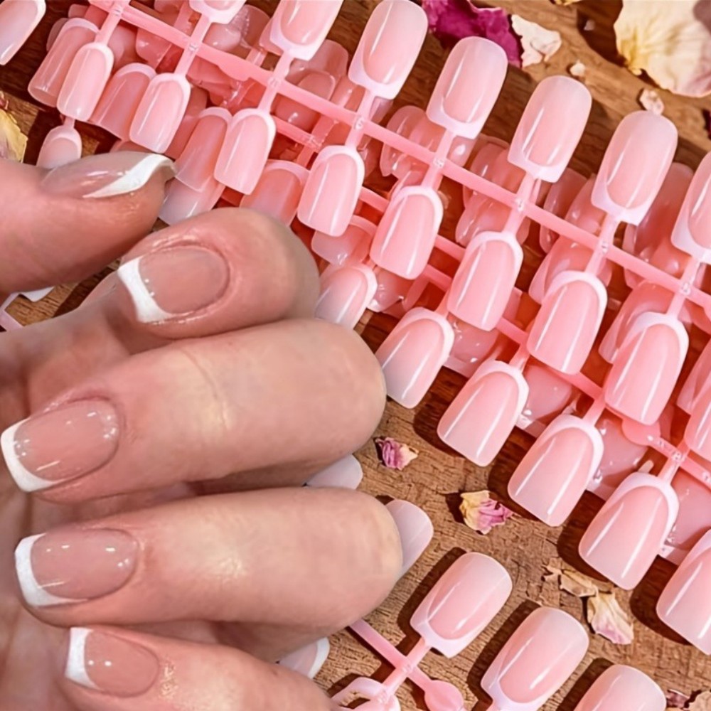 Nail Art Extension - 120 faux ongles carrés courts à