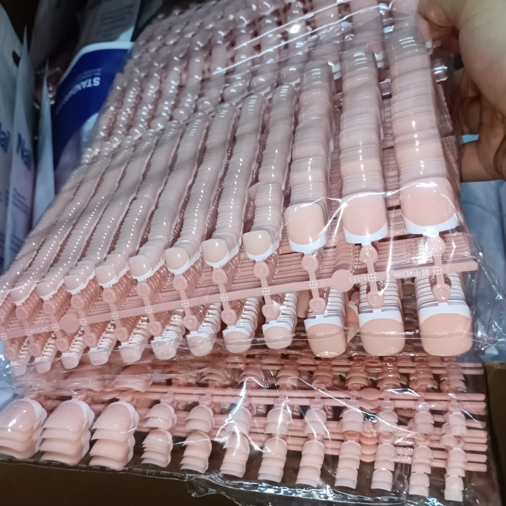 Nail Art Extension - 120 pièces pointes d'ongles carrées-pointe française