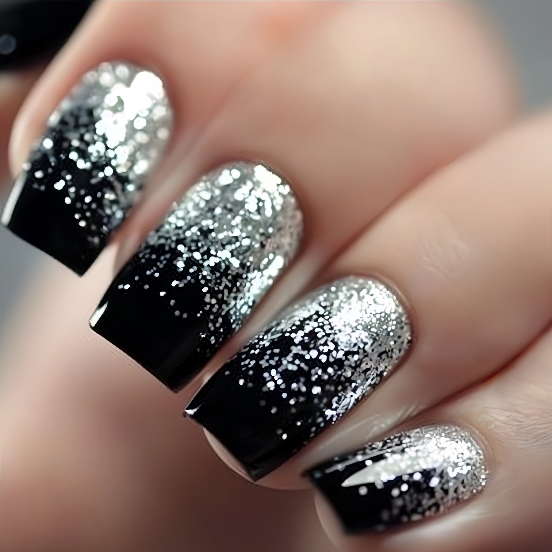 Nail Art Design - Faux ongles courts et moyens dégradé