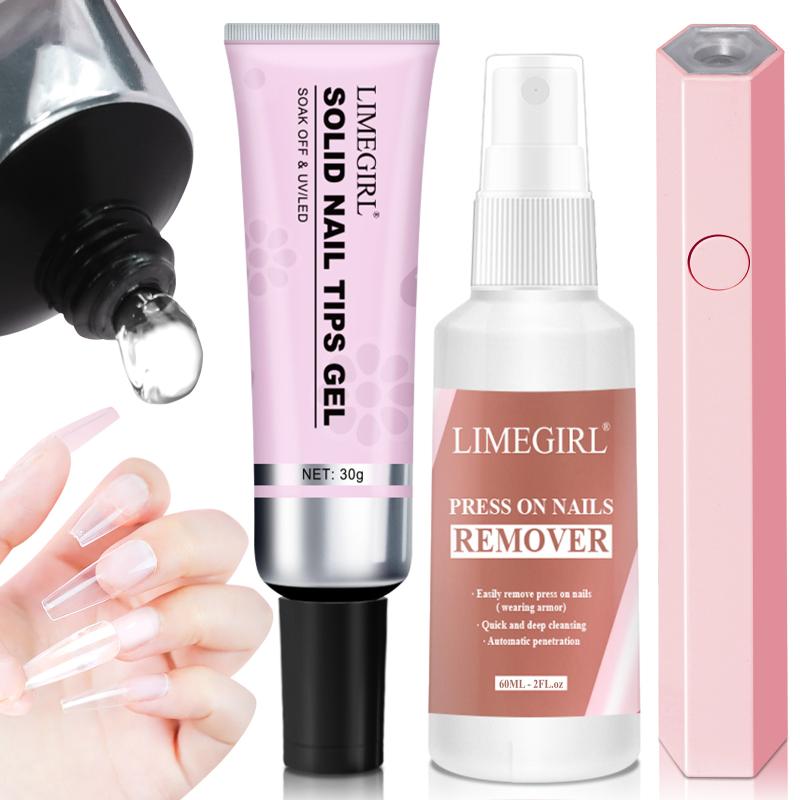 Nail Art Extension - Gel adhésif transparent pour ongles, 30g,