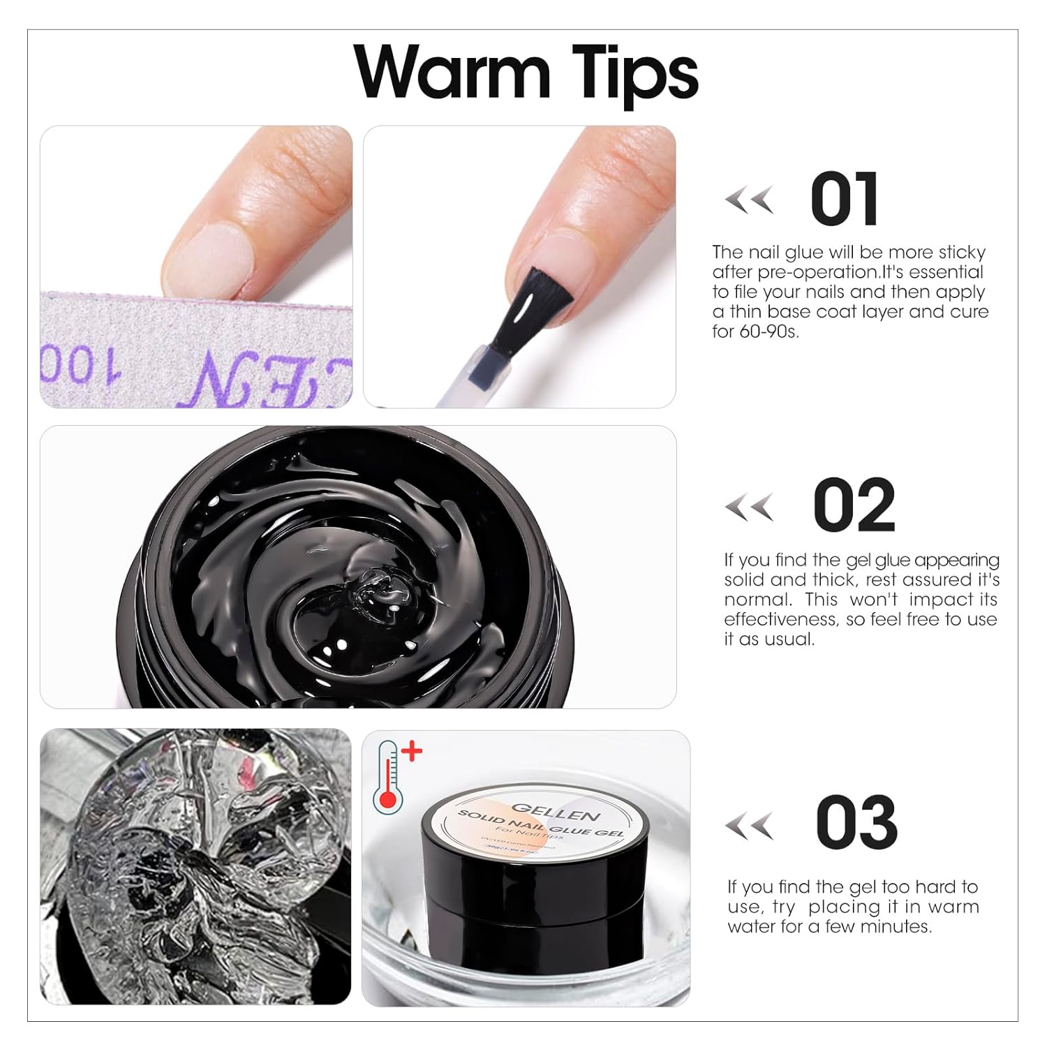 GELLEN Gel Solide Transparent  - Nail Art Extension avis et prix