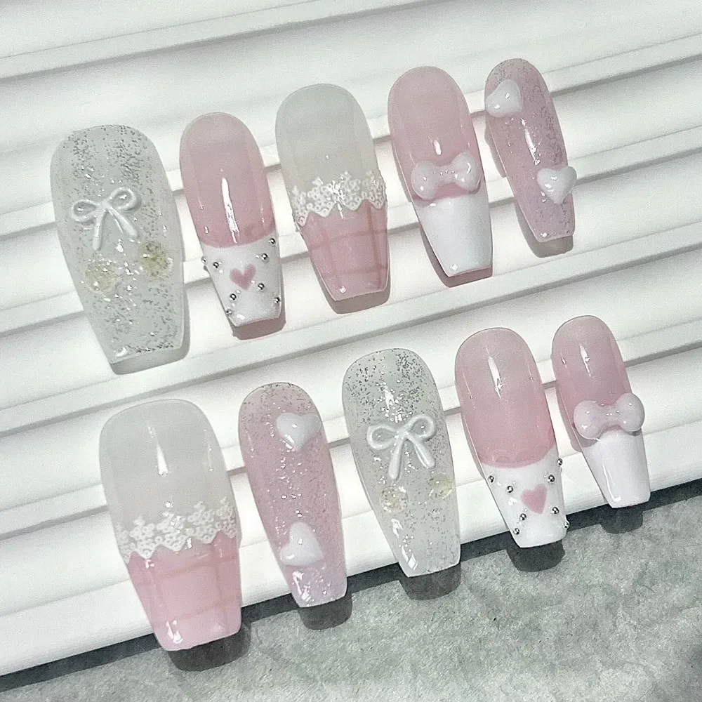 10 pièces rose arc amour dente - Nail Art Love avis et prix