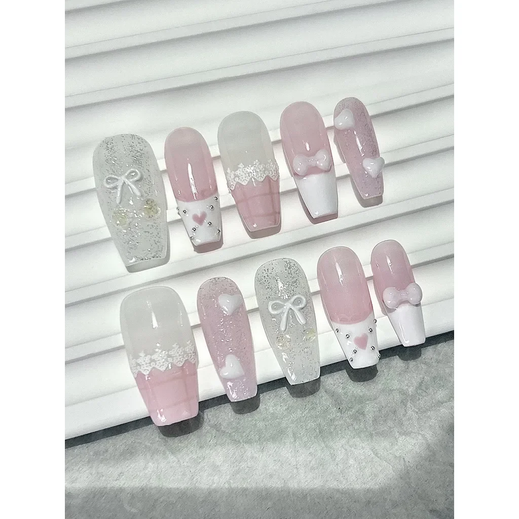 10 pièces rose arc amour dente - Nail Art Love avis et prix