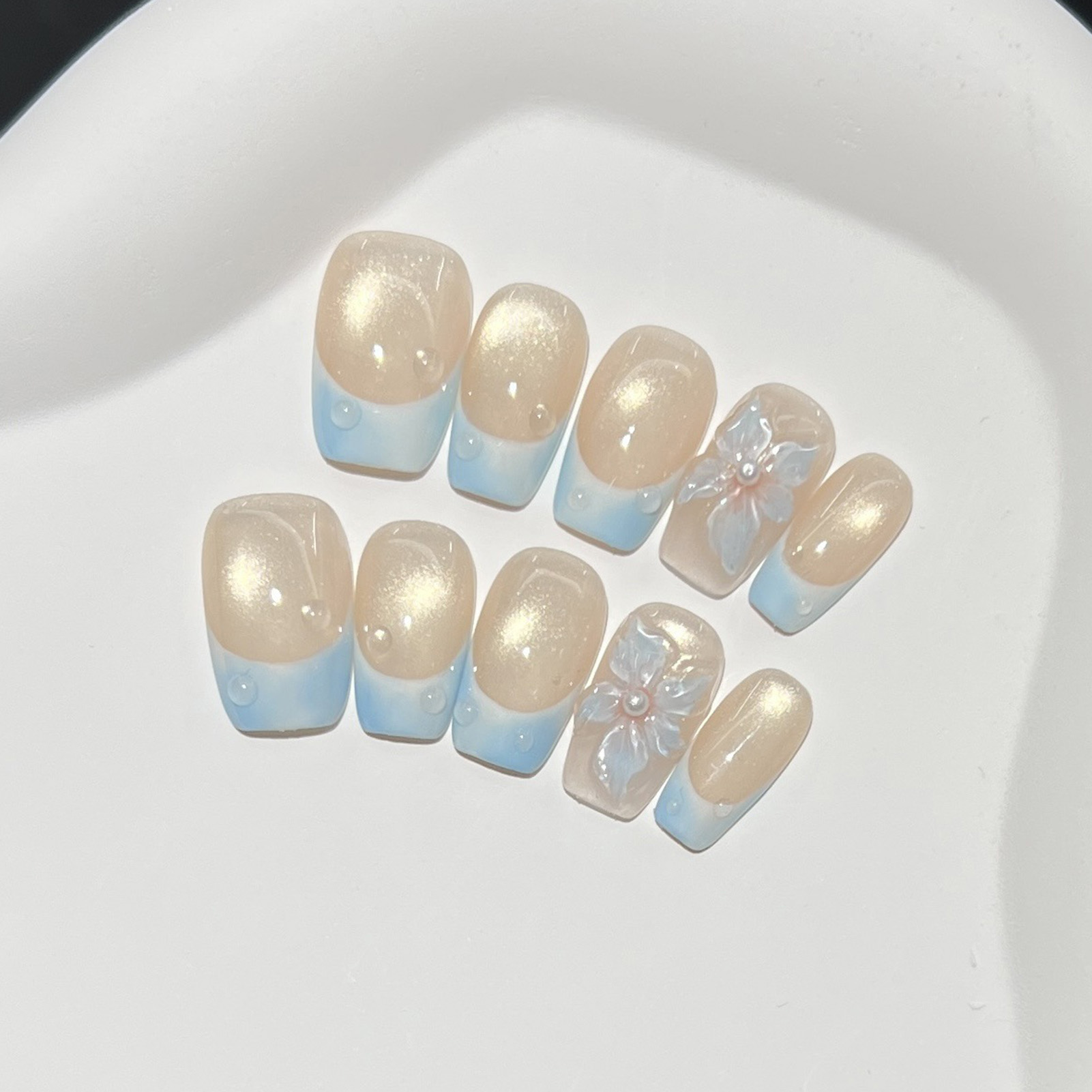 10 faux ongles carrés courts b - Nail Art Emerald avis et prix