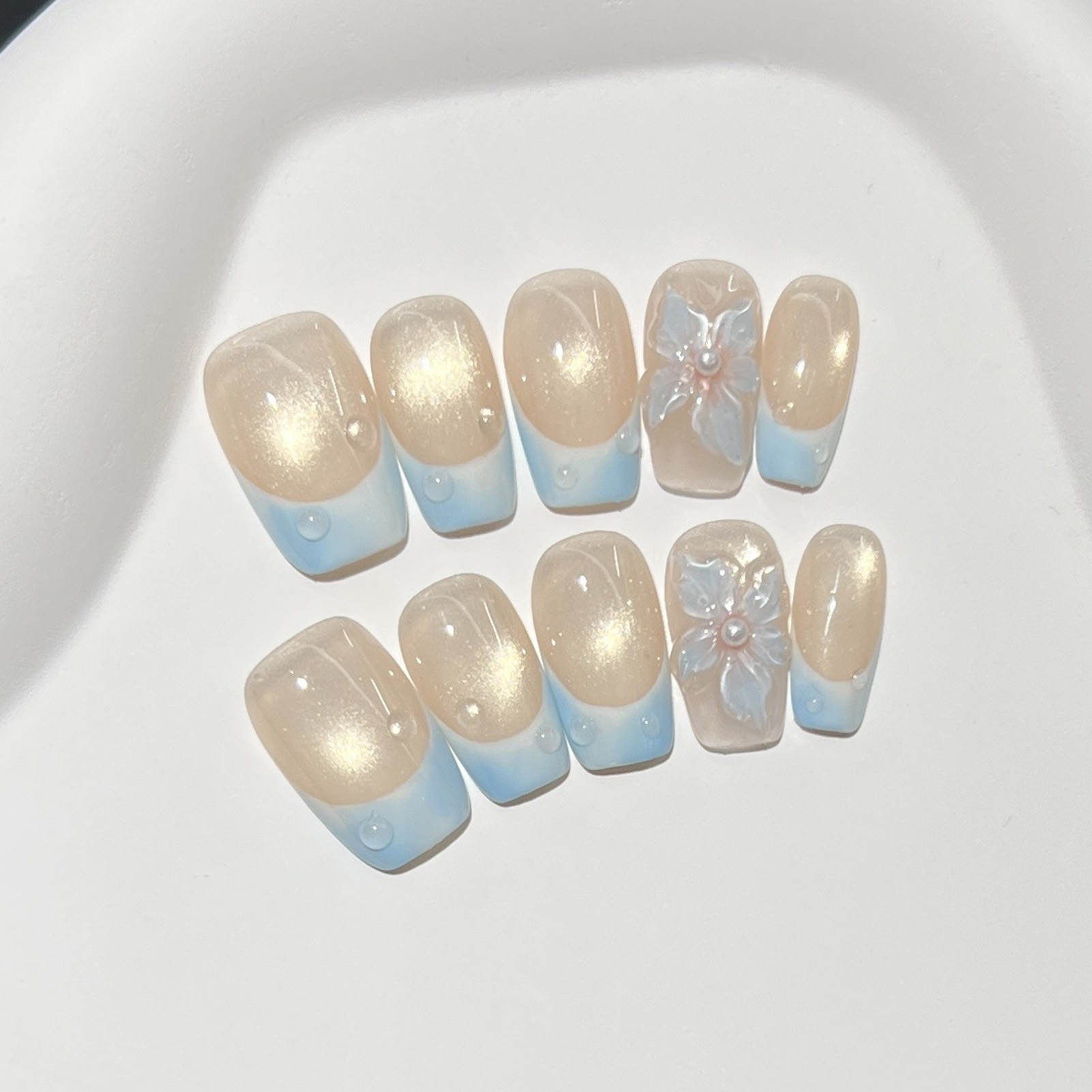 10 faux ongles carrés courts b - Nail Art Emerald avis et prix