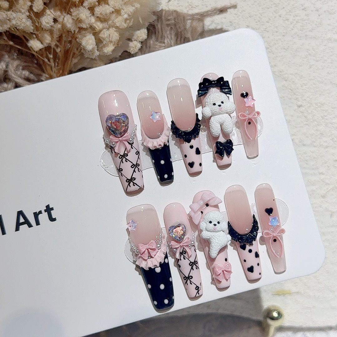 10 pièces dentelle noire à poi - Nail Art Emerald avis et prix
