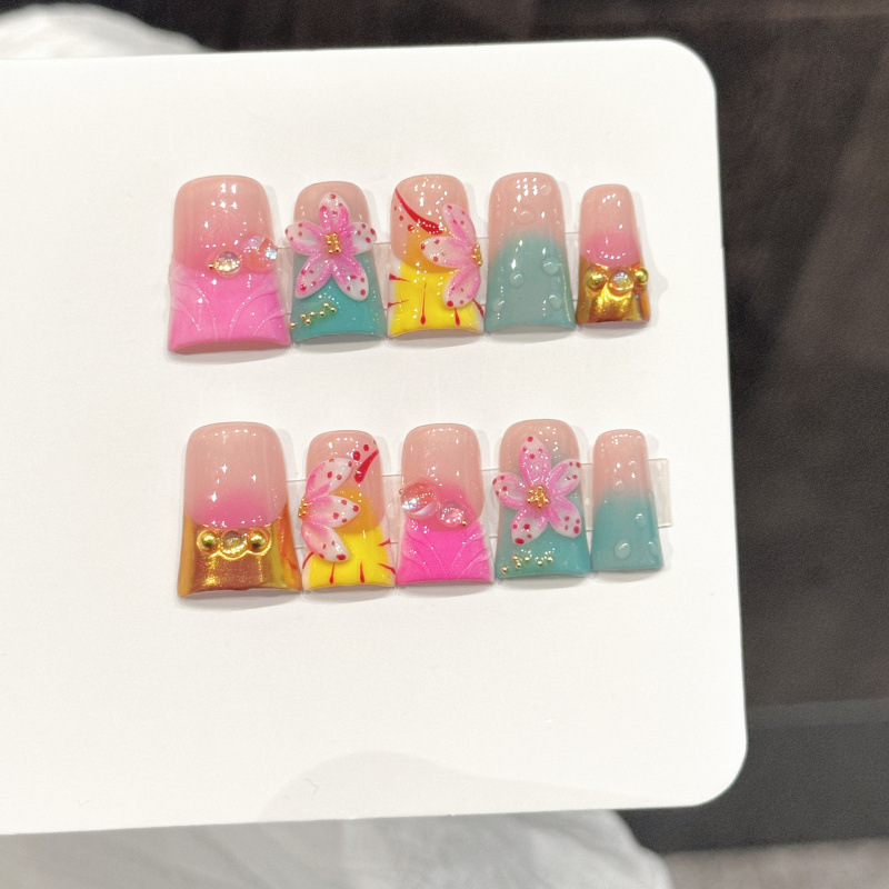 10 pièces Style océan faux ong - Nail Art Design avis et prix