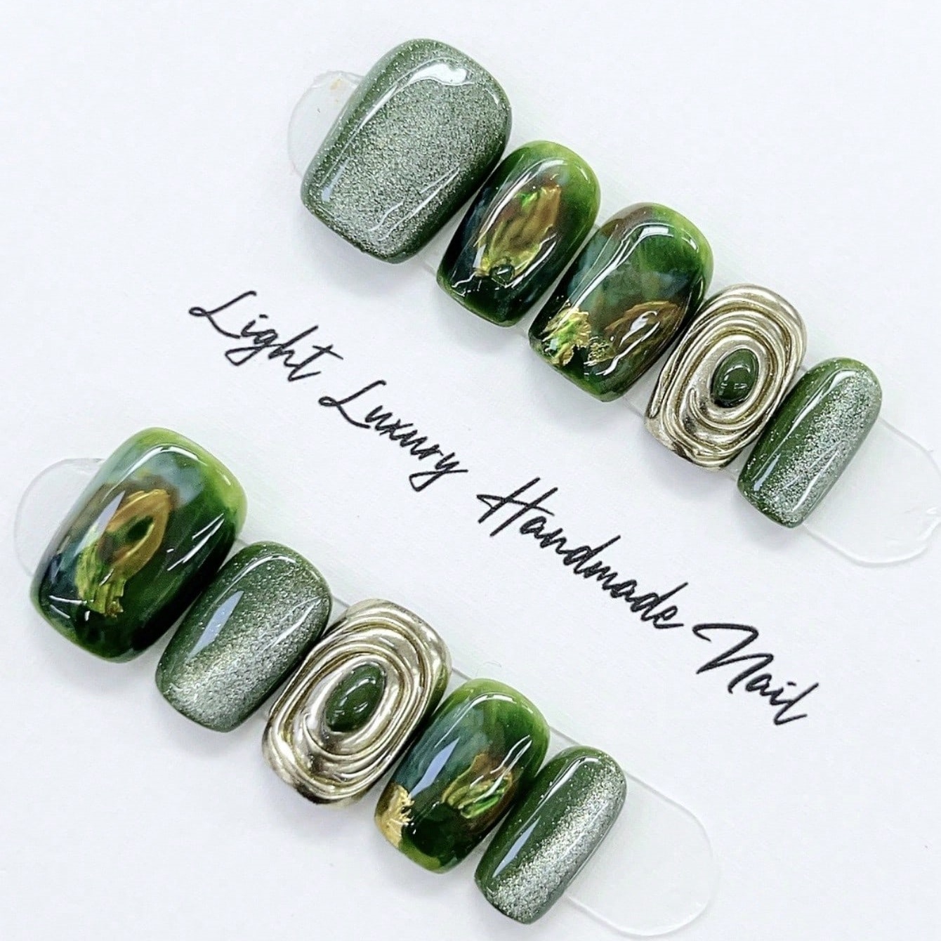 10 faux ongles carrés courts p - Nail Art Emerald avis et prix